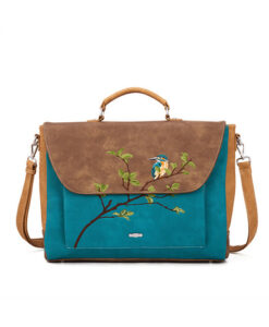 Hi-Di-Hi Busy Bird laptoptas met roodborstje