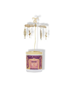 Durance Rose Sultane geurkaars met goudkleurige carrousel