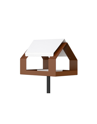 Heeej The Barn vogelvoederhuisje op paal bruin wit