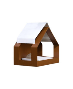 Heeej The Barn wand-vogelvoederhuisje bruin wit