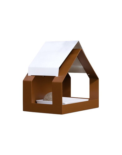 Heeej The Barn wand-vogelvoederhuisje bruin wit